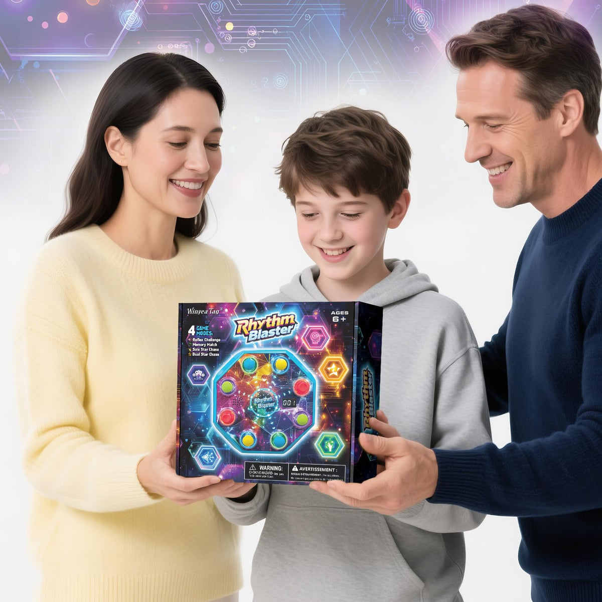 Winyea Tag joystick controls provide easy play for all ages.