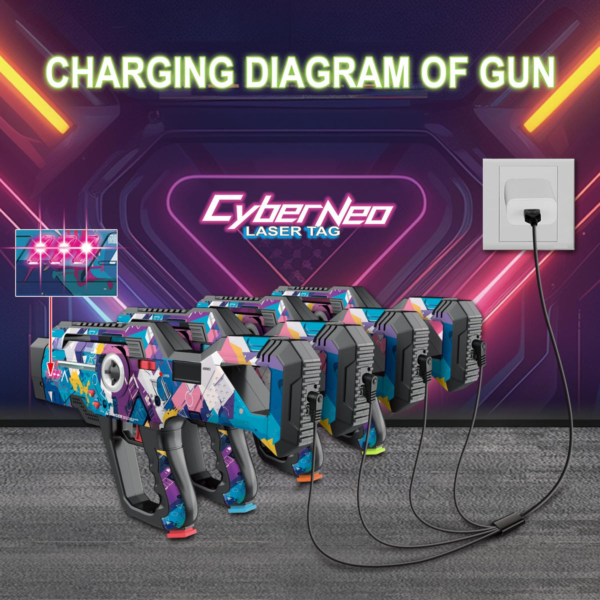 Winyea Tag graffiti design with LED effects adds street-style energy