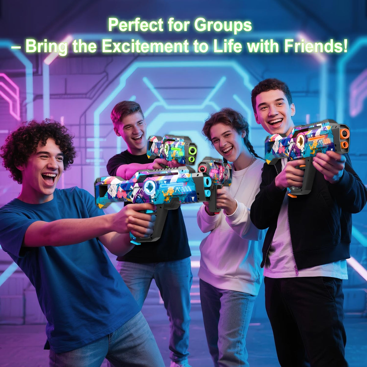 Winyea Tag laser tag gun LED screen shows ammo and lives in real time