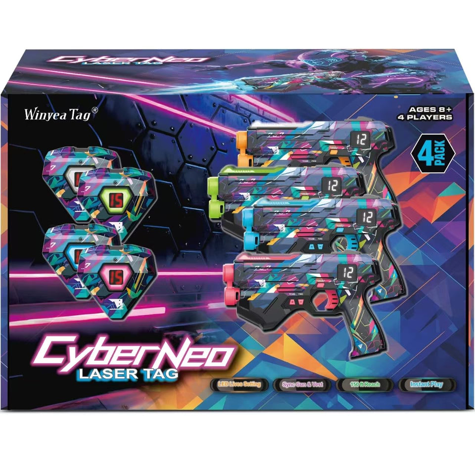 Winyea Tag laser tag pistols set enables fast-paced indoor battles for all ages