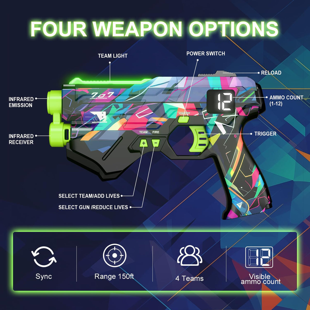 Winyea Tag laser tag vests provide real-time life point tracking during play