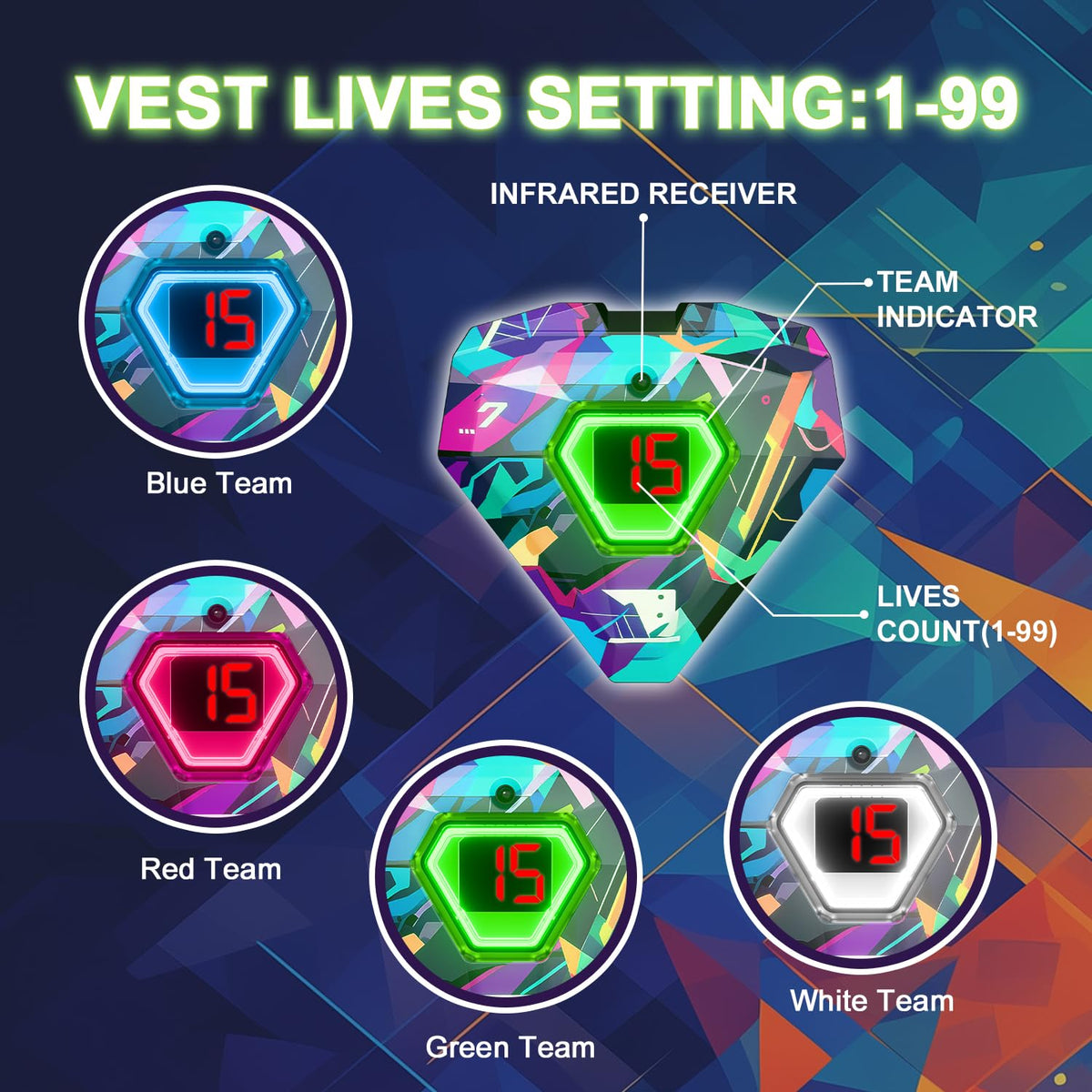 Winyea Tag wired connection ensures instant start and synced hits across players