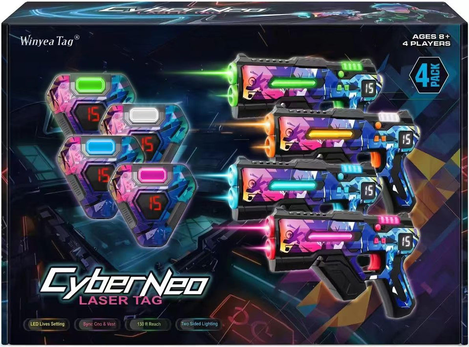 Winyea Tag Laser Tag set front view for action-packed backyard battles.