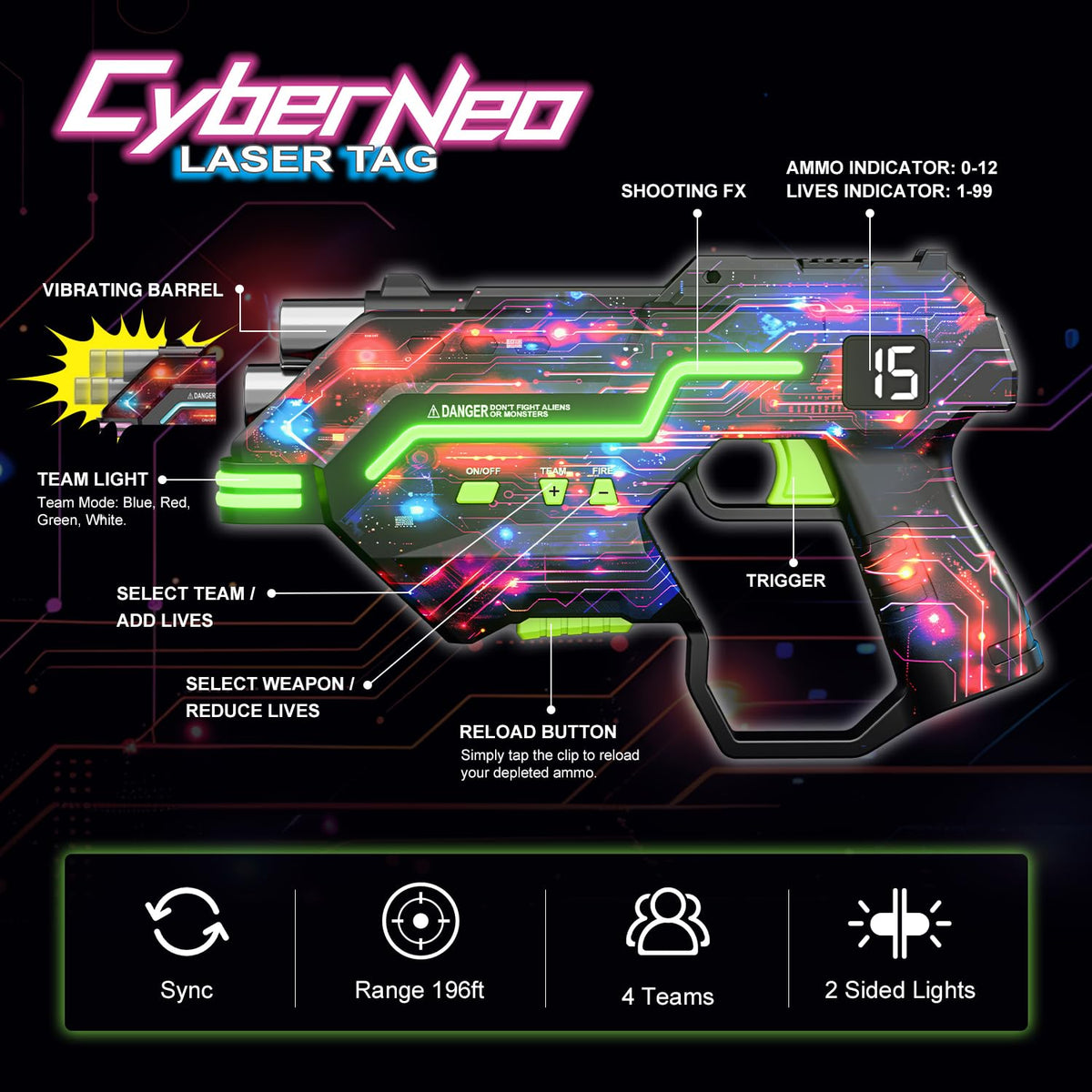 Winyea Tag LED vest with dual sided lighting boosts night visibility for teams