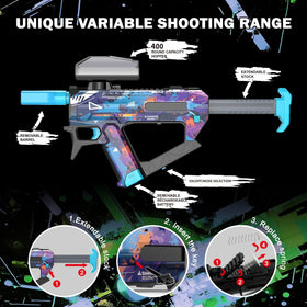 Winyea Tag gel blaster features a rechargeable battery for extended sessions.