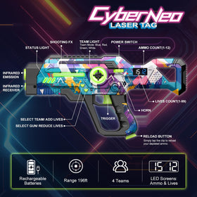 Winyea Tag laser tag charging display shows battery status during games