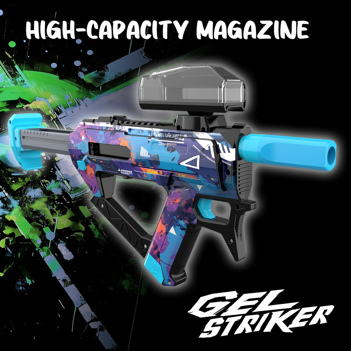 Winyea Tag gel blaster showing the user-replaceable spring system for customizable power.