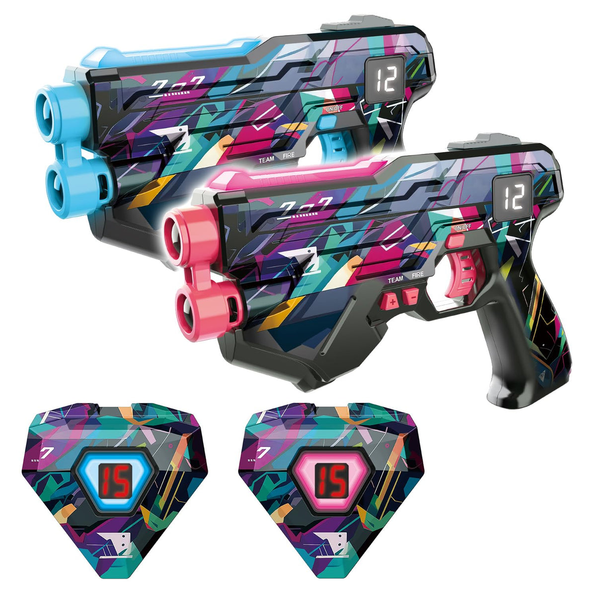 Winyea Tag wired laser tag gun and vest syncing in real time.