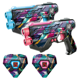Winyea Tag wired laser tag gun and vest syncing in real time.
