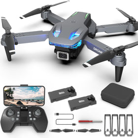 Wipkviey T28 drone folded for easy transport with portable foldable design.