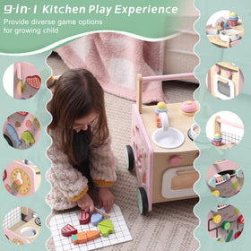 wiqins wooden baby walker sensory toys promote early learning through shapes and bead tracking.