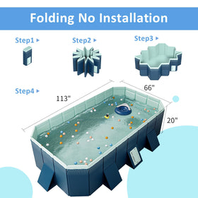 Wirhao pool dual drains enable fast drainage and easy cleanup.