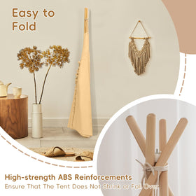 Wirhao tepee tent quick assembly in minutes for instant fun