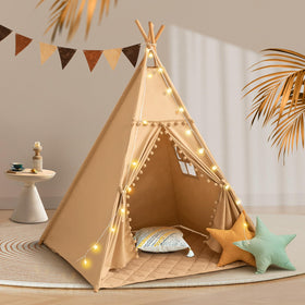 Wirhao tepee tent with stars lights for cozy playtime