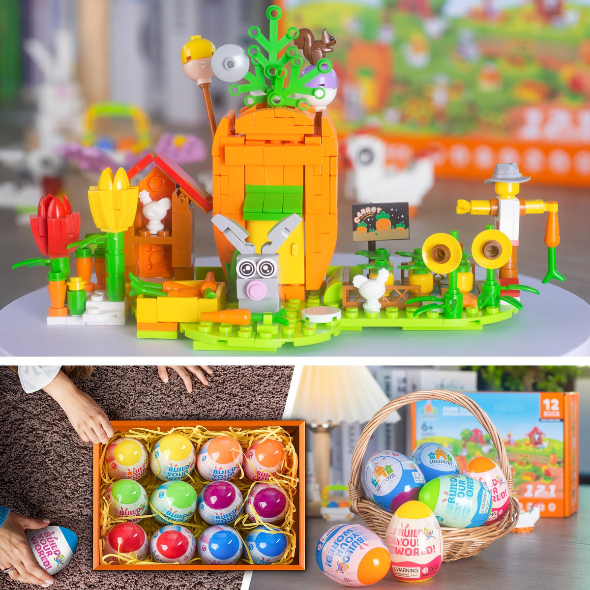 Wisdom Castle Easter Hatchling block set helps develop fine motor skills during build