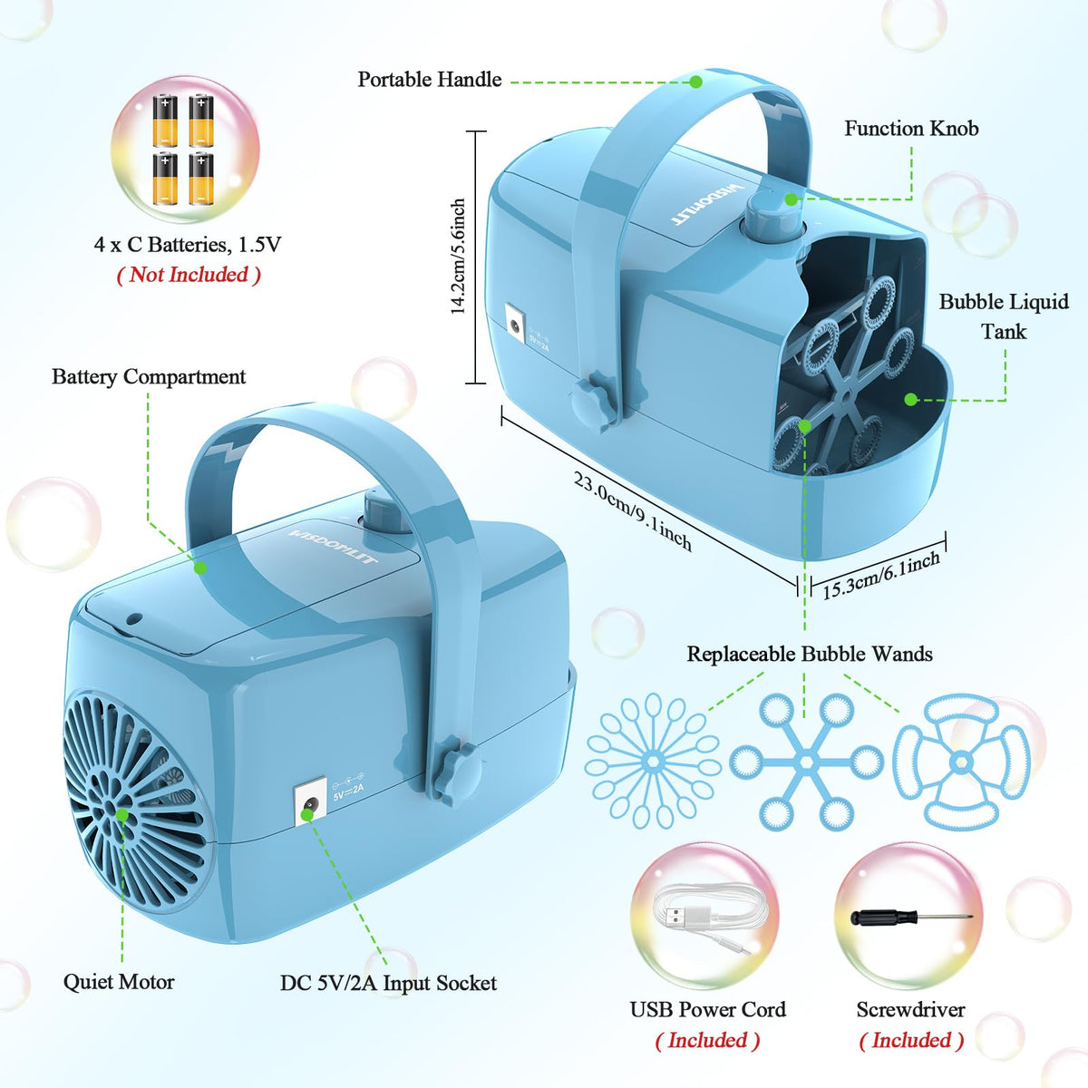 Wisdomlit machine offering USB and battery power options for flexible setup
