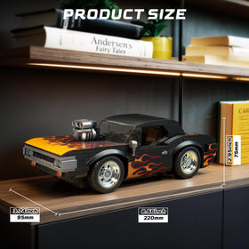 Wise Block display storage box keeps the finished model organized.