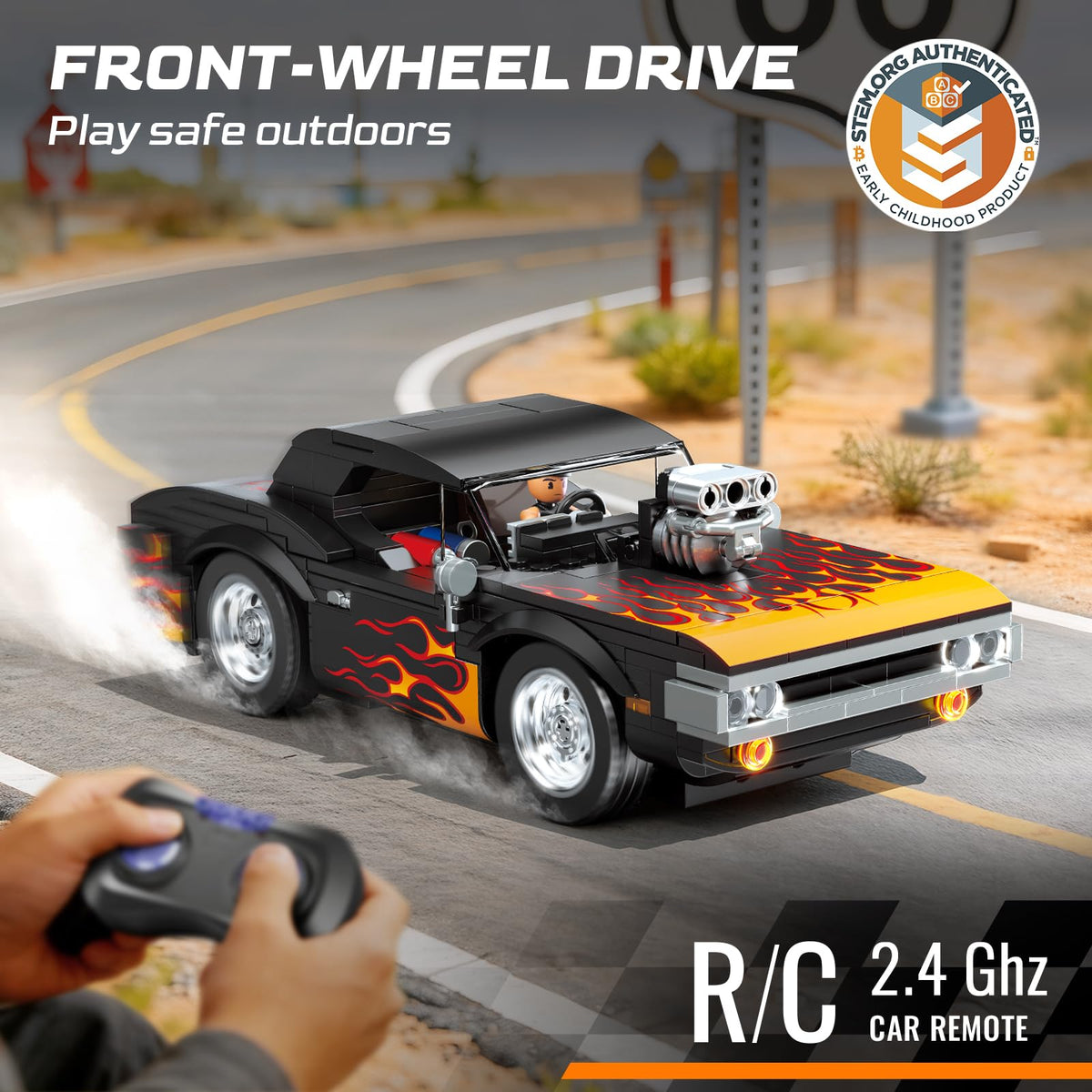 Wise Block front-wheel-drive drift offers realistic steering and smooth turns.