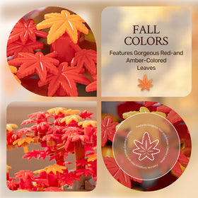 Wise Block Maple leaves on artistic stand for autumn-inspired decor