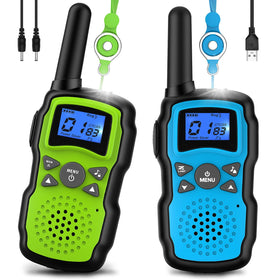 Wishouse rechargeable walkie talkies with charging kit for convenient kids' playtime.