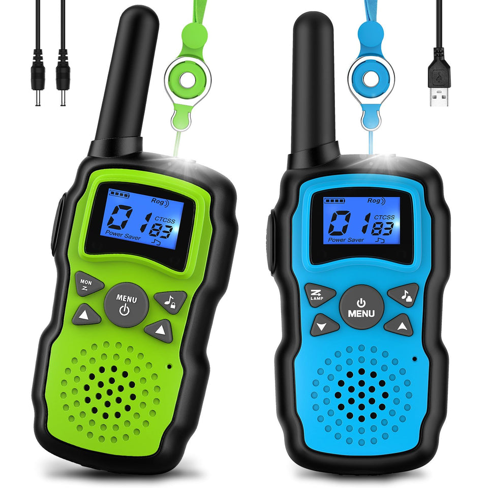 Wishouse rechargeable walkie talkies with charging kit for convenient kids' playtime.