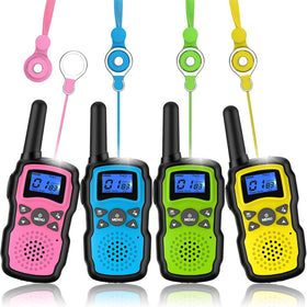 Wishouse Kids 4 Pack walkie talkies for outdoor family adventures.