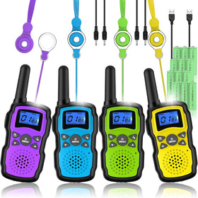 Wishouse walkies for kids in backyard setup; easy-to-use, safe play
