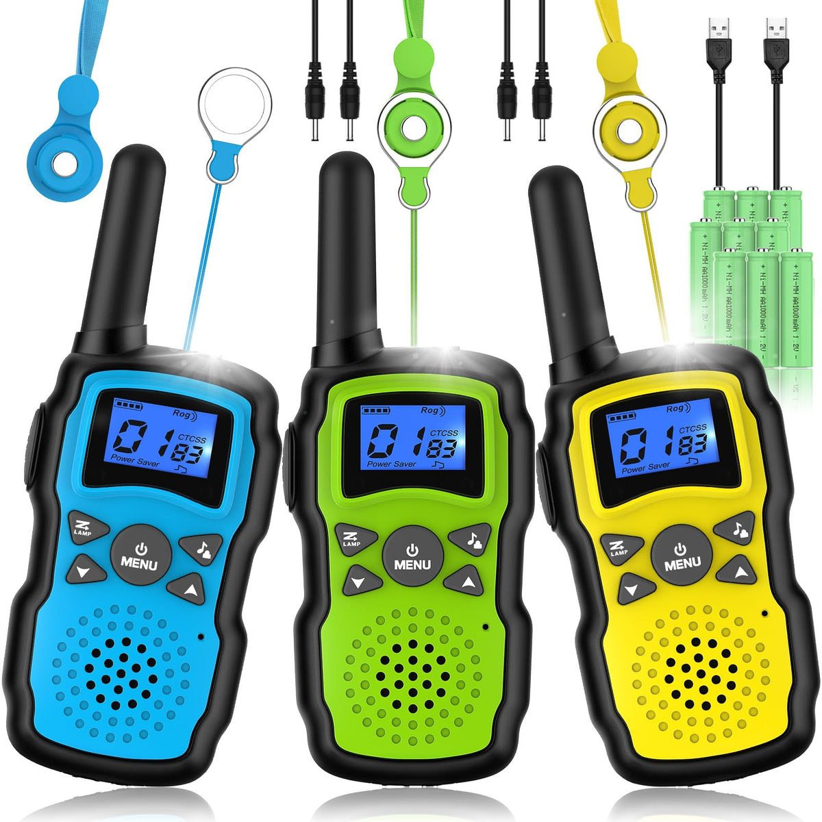 Wishouse walkie talkies charging kit: kid-friendly recharge-enabled pack for home play.