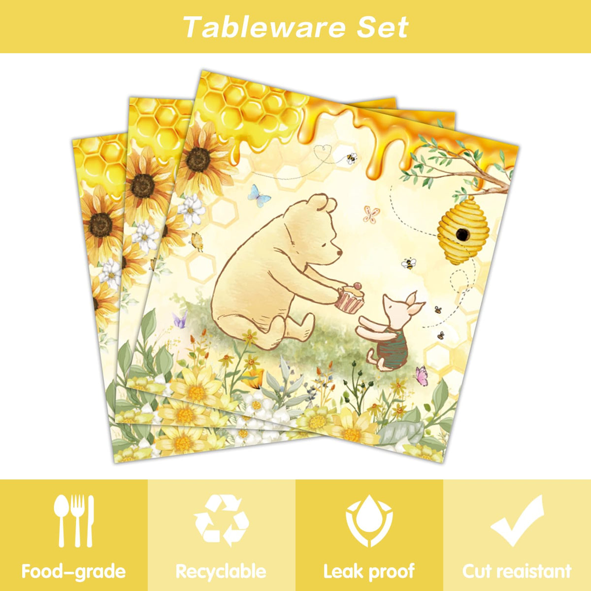 WISSLERMER bear napkins for quick cleanup and cute décor