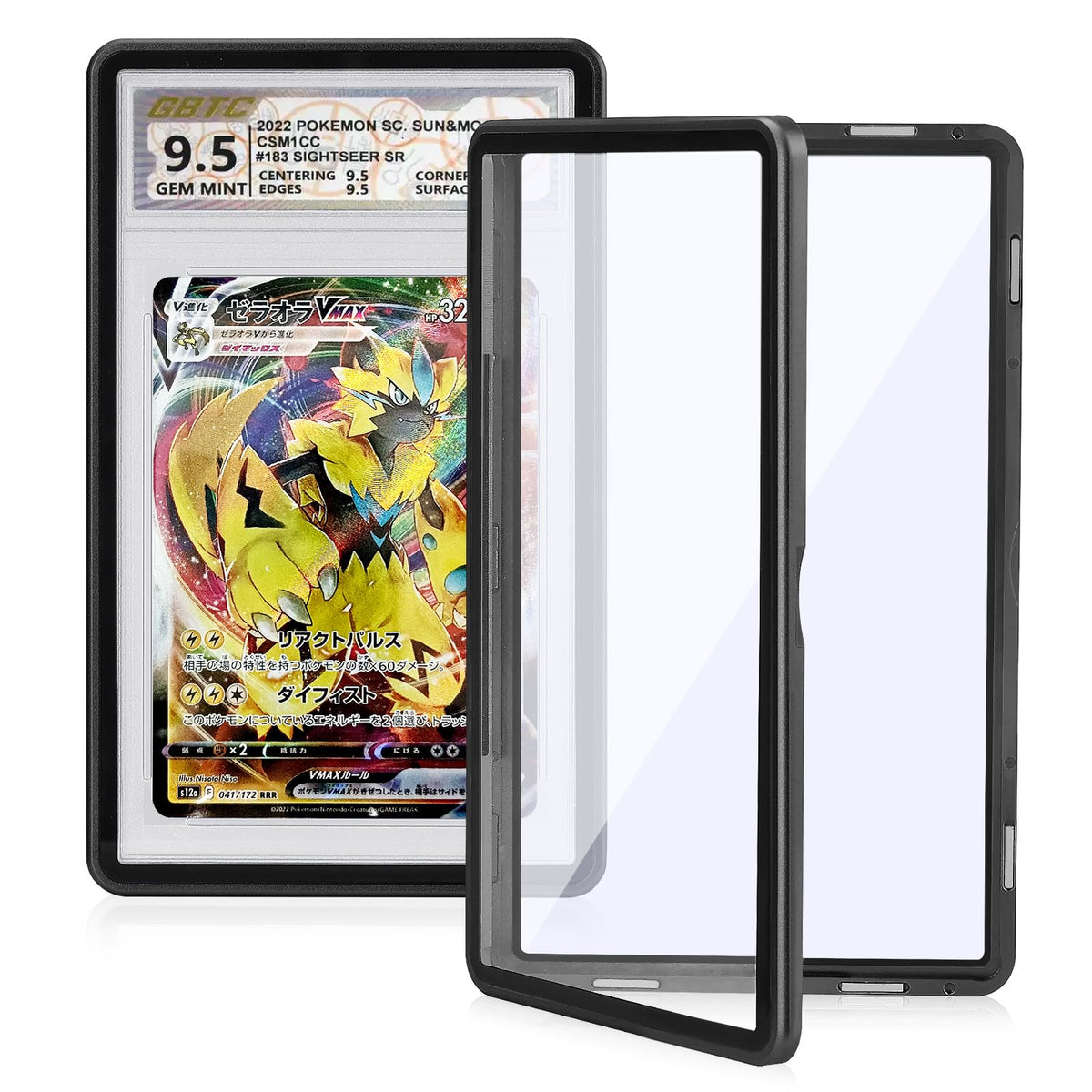 Wisvov magnetic graded card case with 9-point lock ensures secure PSA slabs.