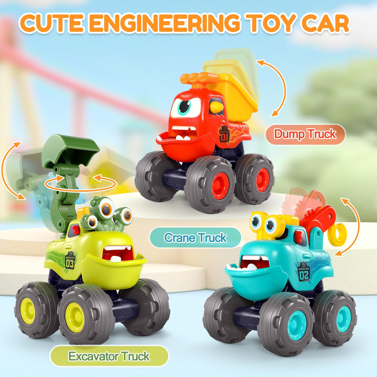 WITALENT monster truck mouth-chomp action adds fun sound effects.