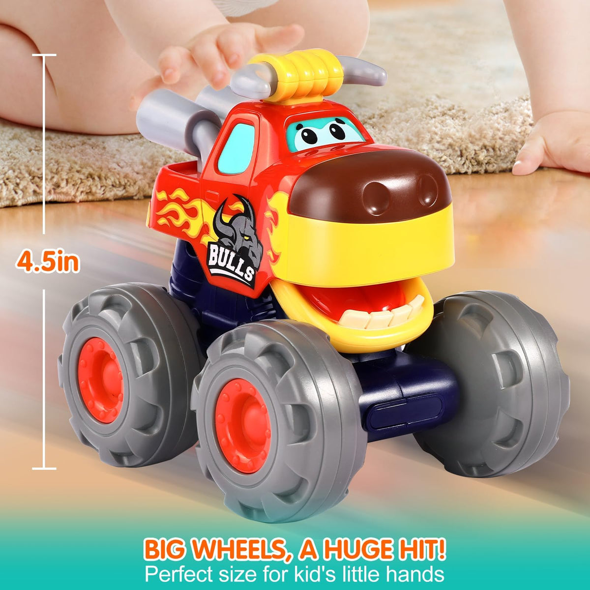 WITALENT pull-back monster truck ABS plastic construction for durable play.