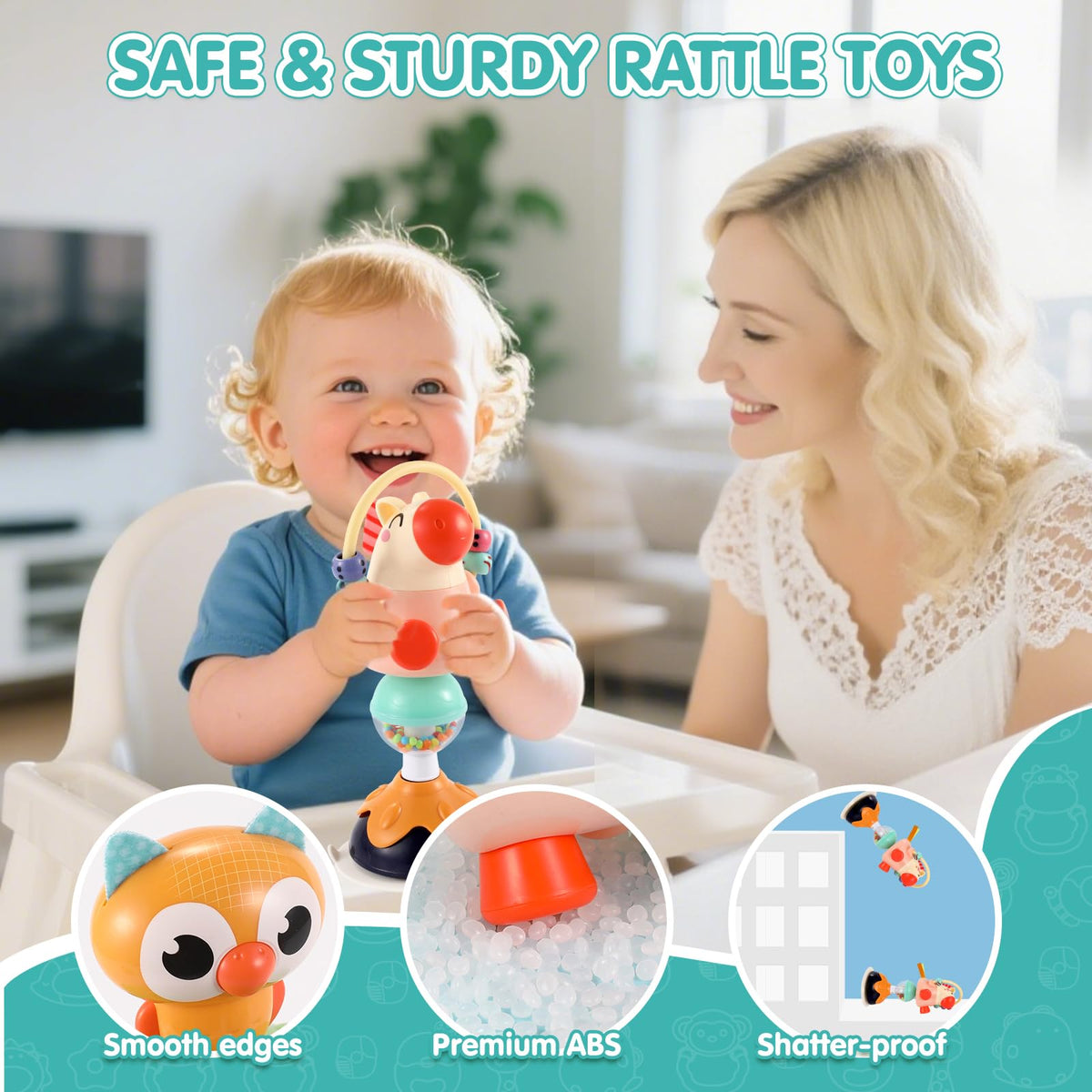 WITALENT travel-friendly baby toy supports on-the-go play for infants.