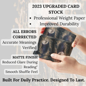 Witchy Cauldron Tarot matte finish reduces glare during sessions
