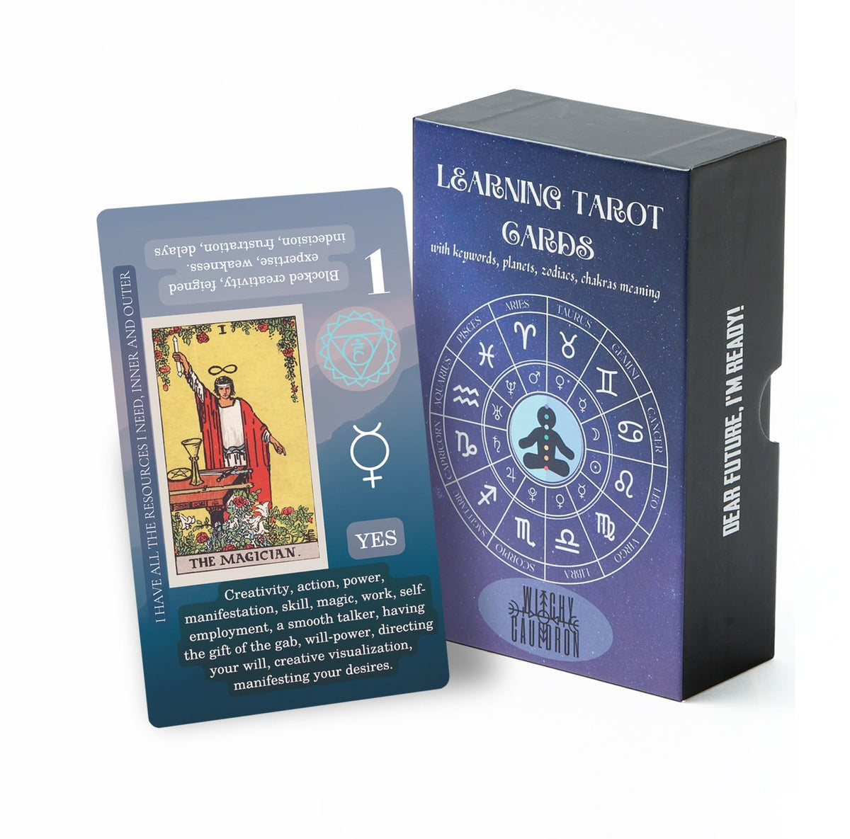 Witchy Cauldron Tarot travel-friendly box for easy transport