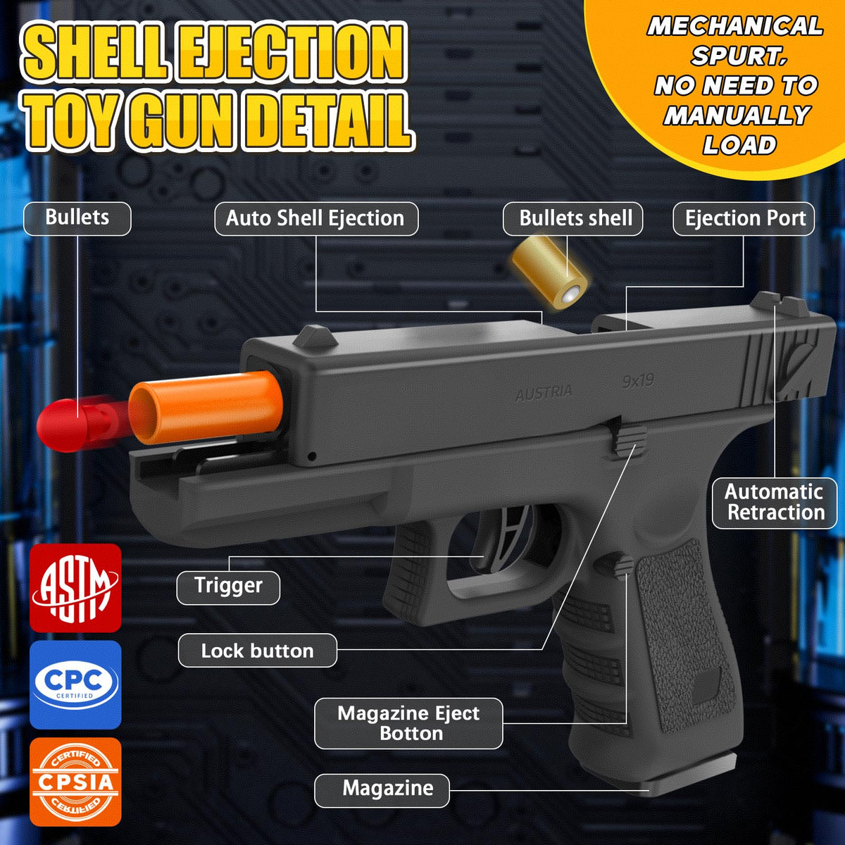 Witcrety 100 soft bullets for extended, mess-free play sessions
