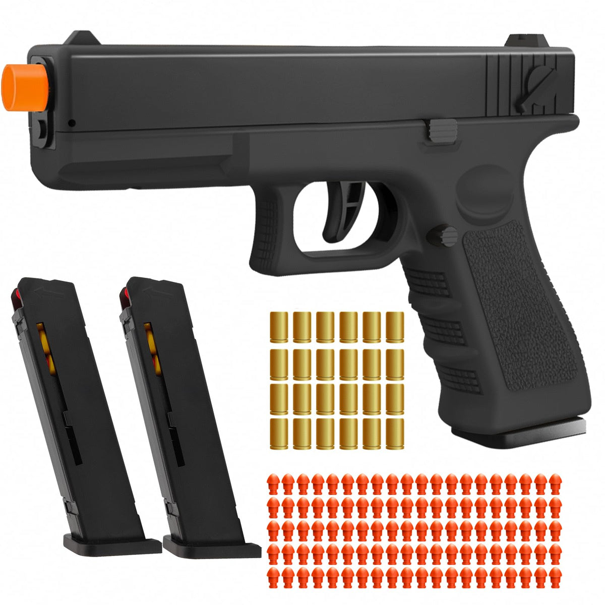 Witcrety soft bullet toy gun assembly shows sturdy build for kids' play