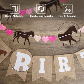 With Luxe & Love Horse and Heart Garland adds whimsy to entryways and dessert tables.