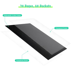 Binder holds 60 jumbo cards across 30 pockets