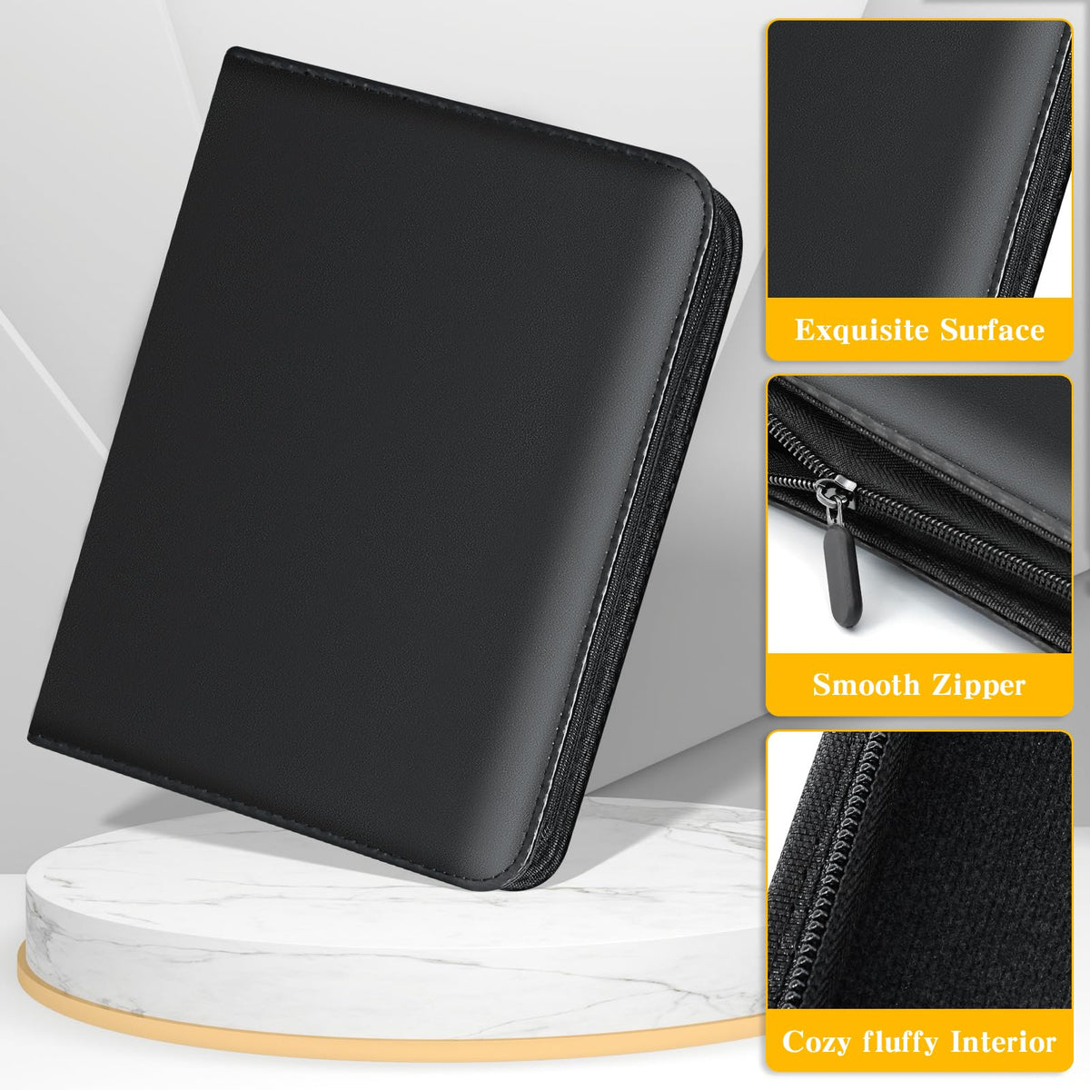 WITHYU sixty-pocket XL layout securely holds jumbo cards along the spine