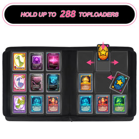 WITHYU binder opened to 9-pocket layout for quick collection browsing.