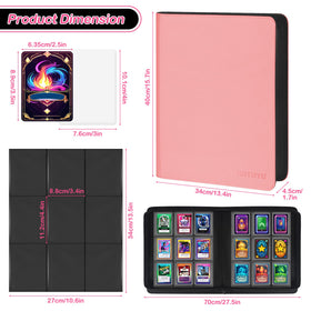 WITHYU ultra-clear pages keep cards visible while staying acid-free and non-yellowing.