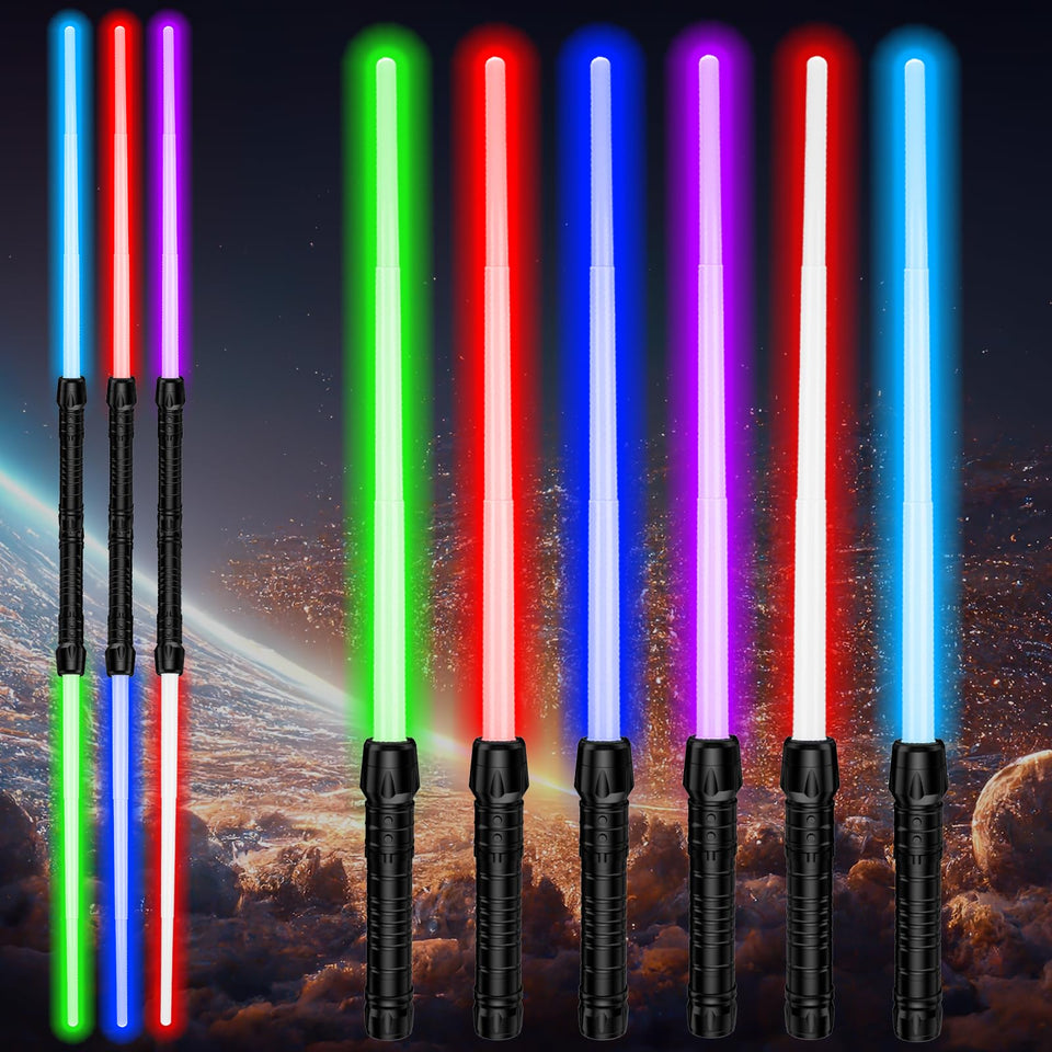 Witmur Light Up Saber 6-pack extended blades for dynamic cosplay battles.