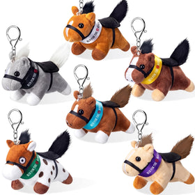 Wiwiqing derby horse plush keychain, cute design for bags and keys