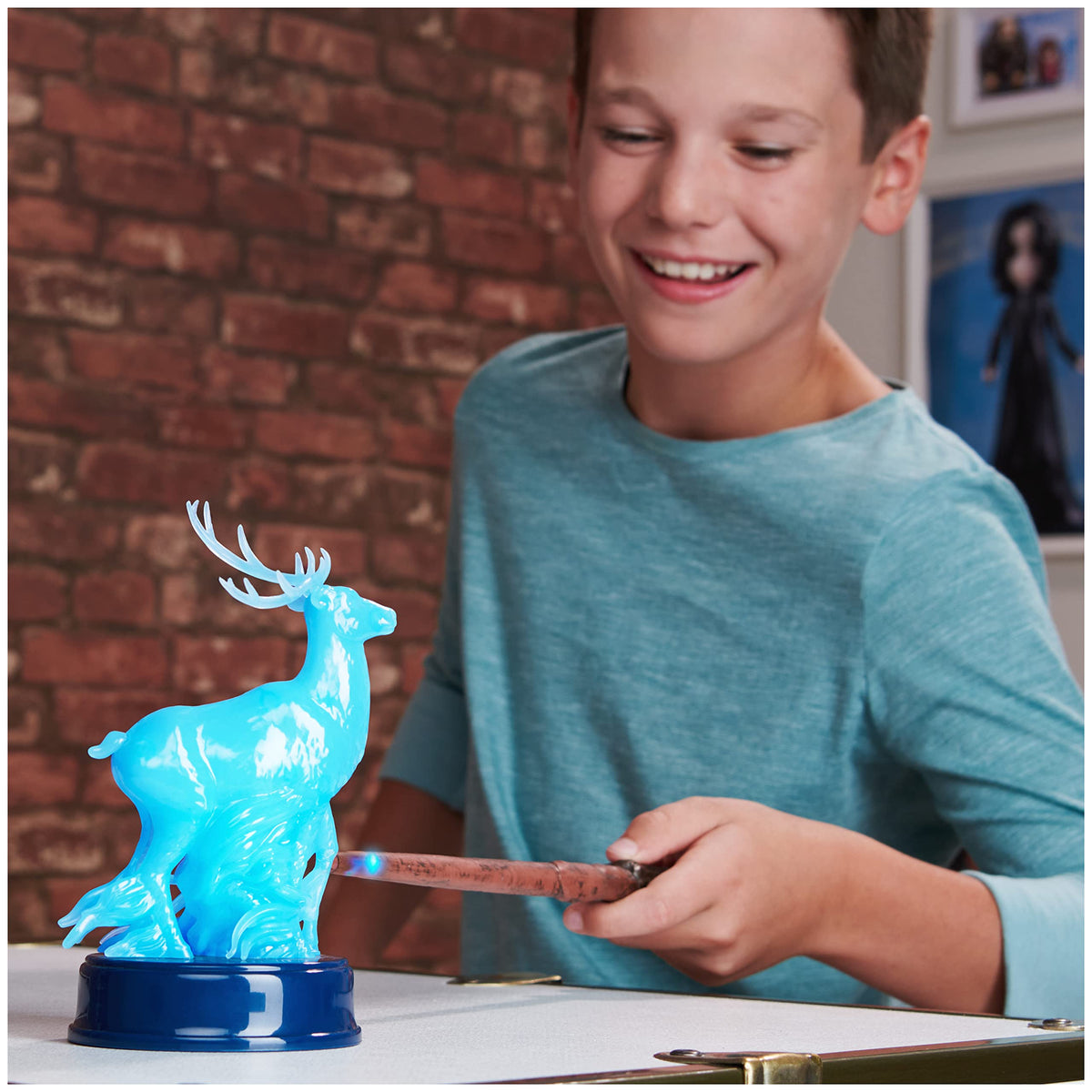 Wizarding World nightlight mode keeps the Patronus glowing softly.