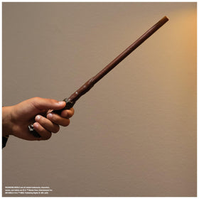 Wizarding World wand featuring movie-style sounds enhances pretend scenes