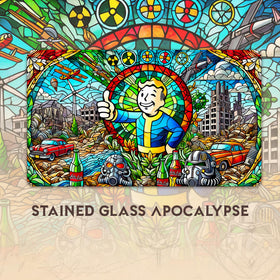 Wizcraft Gaming Stained Glass Apocalypse back view shows non-slip backing for stable play