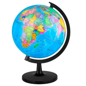 Wizdar 10-inch globe assembly promotes hands-on geography learning.