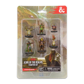 WizKids D&D Icons of the Realms starter set miniature: gold dwarf cleric ready for adventure