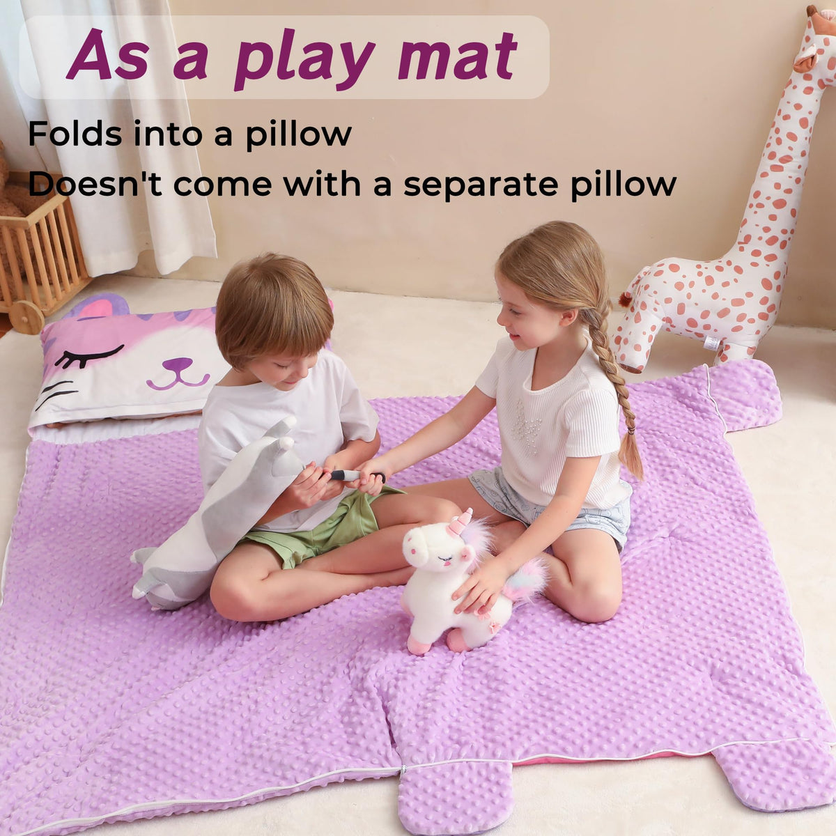 Wizland sleeping bag in pillow mode folds into a compact travel cushion.